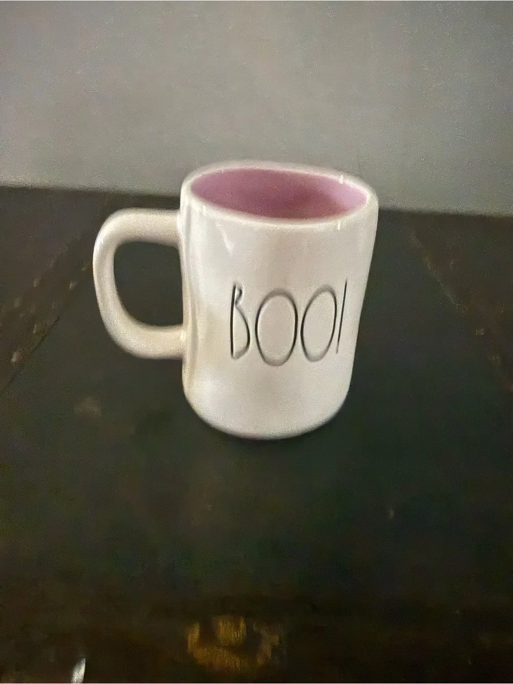 Rae Dunn Double Sided Mug Monsters Inc Disney Pixar Sully Mike BOO! White Purple